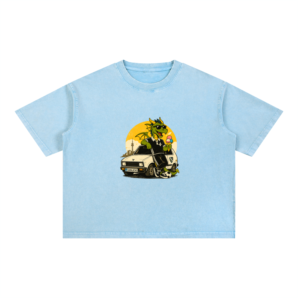 Easy Dragon Mineral Wash Boxy Cotton T-Shirt